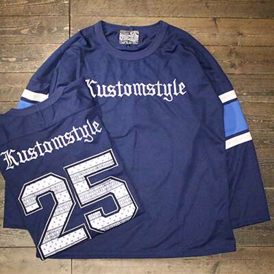 KUSTOMSTYLE SO-CAL(カスタムスタイルソーキャル)KSFOOTLS2607NA -25TH BANDANA- FOOTBALL JERSEY メッシュ ホッケージャージー COLOR: NAVY【KUSTOMSTYLE SO-CAL正規取扱店】Cannon Ball(キャノンボール)｜Cannon Ball