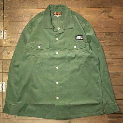 AT-DIRTY&ldquo;ATD SERVICE L/S SHIRT&rdquo;GREEN【AT-DIRTY】(アットダーティー)正規取扱店(Official Dealer)Cannon Ball(キャノンボール)【送料無料/対応】｜Cannon Ball