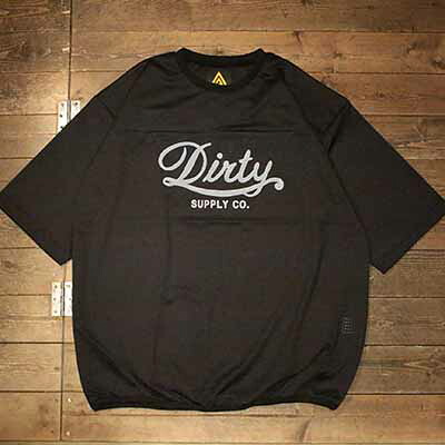 AT-DIRTY”DIRTY MESH TEE”BLACK【AT-DIRTY】(アットダーティー)定まり取りまわし店(Official Dealer)Cannon Ball(加農砲どんぶり鉢)【相応う/半袖ティーシャツ/メッシュティーシャツ】