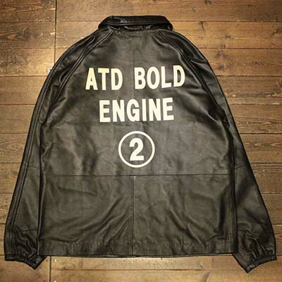 AT-DIRTY“BOLD LEATHER COACH JACKET”BLACK【AT-DIRTY】(アットダーティー)定め事取りまわし店(Official Dealer)Cannon Ball(加農砲どんぶり鉢)【貨物輸送無料/相応う】