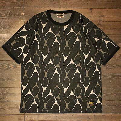 AT-DIRTY"FLAMES JACQUARD S/S TEE"BLACK【AT-DIRTY】(アットダーティー)正規取扱店(Official Dealer)Cannon Ball(キャノンボール)【対応】|Cannon Ball