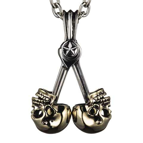 7th-Heaven Art Jewelry"SKULL PISTON PENDANT"SILVER&BRASS【7th-Heaven Art Jewelry】(セブンスヘブン アート ジュエリー)正規取扱点(Official Dealer)Cannon Ball(キャノンボール)|Cannon Ball