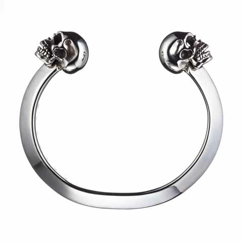 7th-Heaven Art Jewelry"TWIN SKULL BANGLE (NORMAL SKULL)"【7th-Heaven Art Jewelry】(セブンスヘブン アート ジュエリー)正規取扱点(Official Dealer)Cannon Ball（キャノンボール）【ブレスレット】｜Cannon Ball