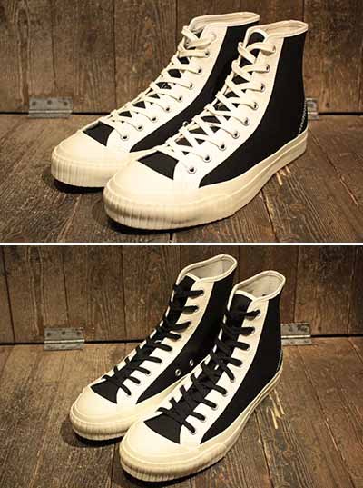AttractionsWEARMASTERSLot.408 Jumpin’ High Shoes -White/Black -(アトラクションズ)定め事取りまわし店(Official Dealer)Cannon Ball(加農砲どんぶり鉢)【貨物輸送無料/WEARMASTERS/BILTBUCK】