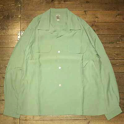 AttractionsWEARMASTERSLot.835 Flap Pocket Rayon L/S Shirt - Mint (アトラクションズ)正規取扱店(Official Dealer)Cannon Ball(キャノンボール)【送料無料/WEARMASTERS/BILTBUCK】｜Cannon Ball