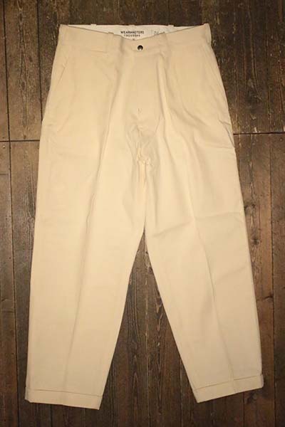 AttractionsWEARMASTERSLot.720 Heritage Trousers / US Navy Herringbone - White -(アトラクションズ)正規取扱店(Official Dealer)Cannon Ball(キャノンボール)【送料無料/WEARMASTERS/BILTBUCK】|Cannon Ball