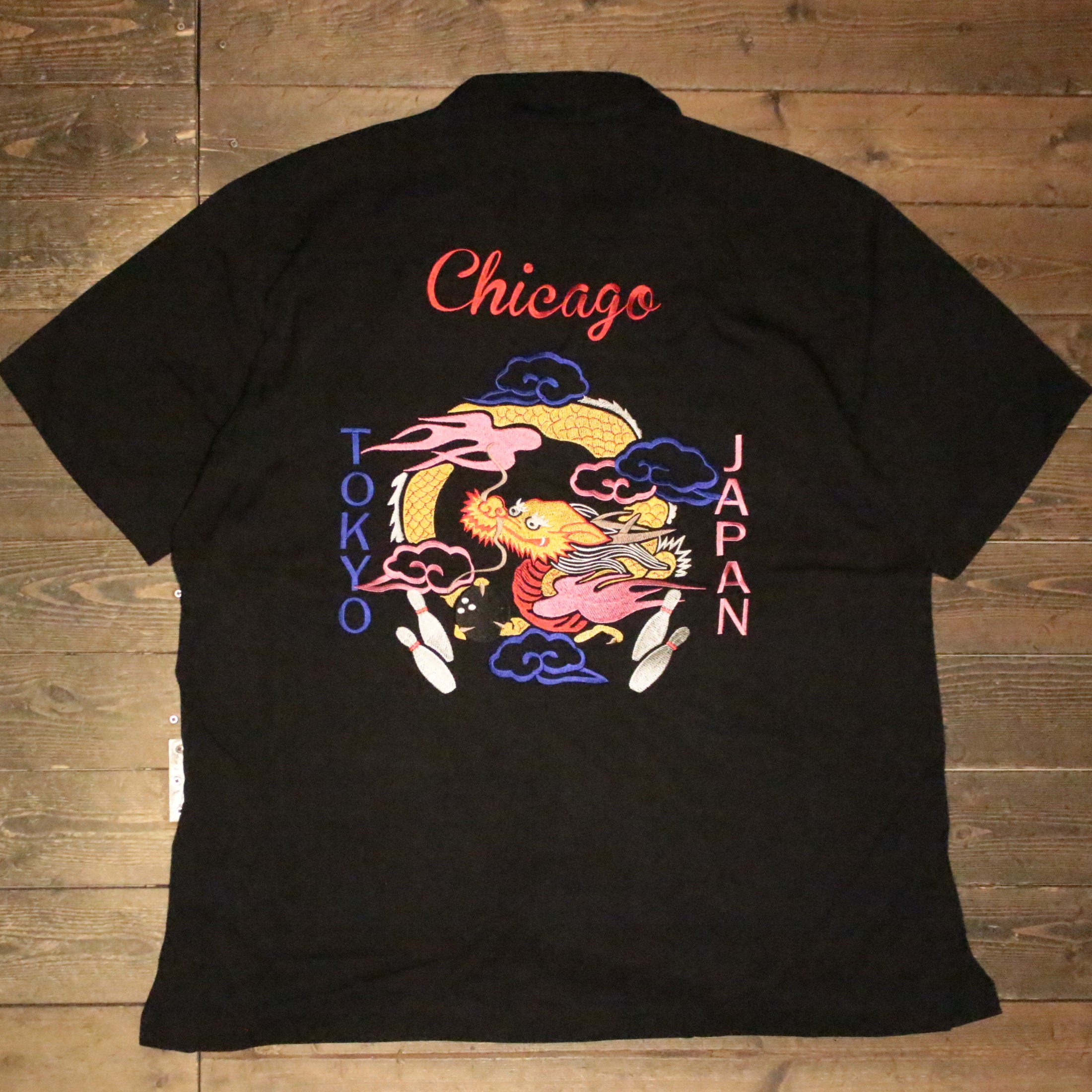 楽天市場】HOUSTON41223 BOWLING SHIRT (ROAD KINGS) BLACK