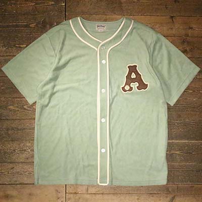 HOUSTON41324PILE BASEBALL SHIRT-MINT【HOUSTON】(ヒューストン)置き目取りまわし店(Official Dealer)Cannon Ball(加農砲どんぶり鉢)【相応う/貨物輸送無料】
