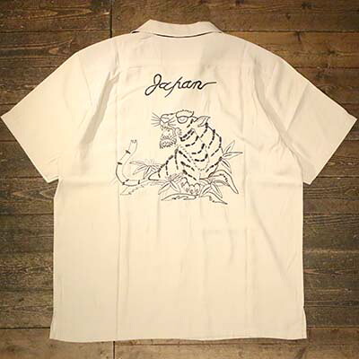 HOUSTON41308SOUVENIR SHIRT (TIGER) -OFF WHITE【HOUSTON】(ヒューストン)置き目取りまわし店(Official Dealer)Cannon Ball(加農砲どんぶり鉢)【相応う/貨物輸送無料】