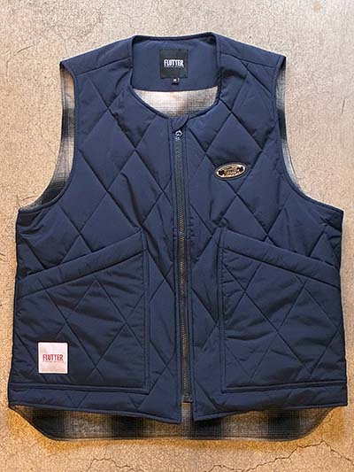 1/20(火)12:00売りわたす取りかかるFLUTTERTURBO HEAT・・? Quilting Electric Puff VestCOLOR/NAVY(フラッター)決まり取りまわし店(Official Dealer)Cannon Ball(加農砲どんぶり鉢)【貨物輸送無料】 ベスト・ジレ-トップス