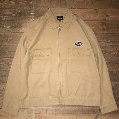 BRIXTONTRADEMARK LIGHTWEIGHT GARAGE JACKETCOLOR/WASHED WASHED KHAKI (ブリクストン)正規取扱店(Official Dealer)Cannon Ball(キャノンボール)【送料無料】｜Cannon Ball