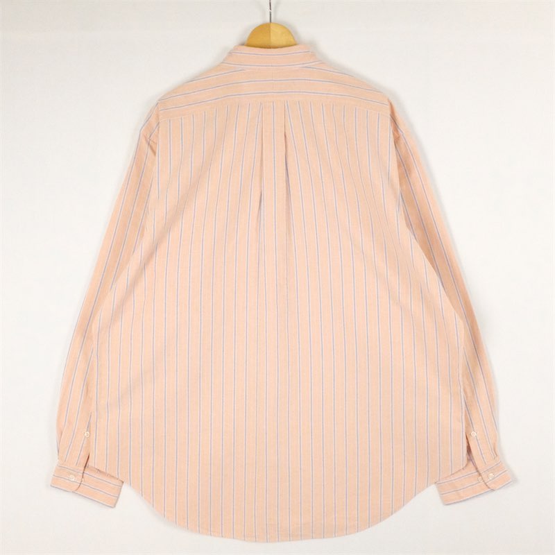 ものすごい号数 メンズus 2xlサイズ 旧引き船 ラルフローレン Classic Fit 長袖ボタンダウンセーター ワンポイント 小馬刺しゅう シャツ Ralph Lauren オールドラルフ 胸囲粗々149cm 縞模様素質 サーモン血筋 Tn 0878n Bigサイズ 古着 中古 Silk Music Com