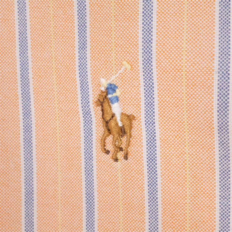 ものすごい号数 メンズus 2xlサイズ 旧引き船 ラルフローレン Classic Fit 長袖ボタンダウンセーター ワンポイント 小馬刺しゅう シャツ Ralph Lauren オールドラルフ 胸囲粗々149cm 縞模様素質 サーモン血筋 Tn 0878n Bigサイズ 古着 中古 Silk Music Com