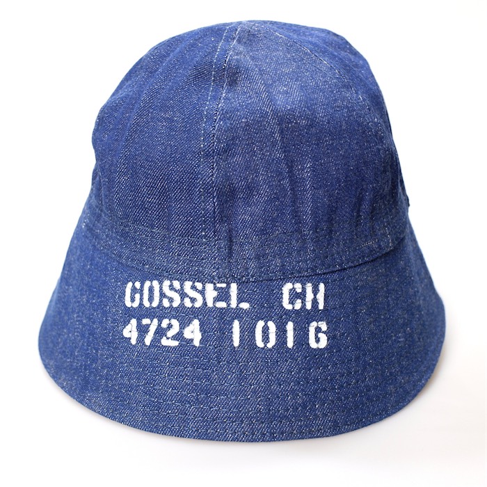 完売 フルカウント 6102 1930s ステンシル入 デニム セーラー ハット No.6102 フルカウント FULLCOUNT USネイビーデニムセーラー