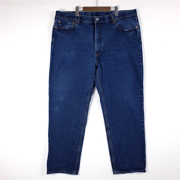 大きいサイズ メンズW42 リーバイス 550 RELAXED FIT デニムパンツ リラックステーパードストレート 濃紺 実寸約ウエスト108cm 股下78cm Levi's ジーンズ ジーパン アメリカ古着 USED BIG 対応 pt-1240【中古】