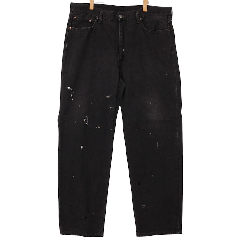大きいサイズ メンズW42/L32インチ リーバイス Levi's 505 0260 ブラックデニムパンツ Gパン ジーパン ジーンズ 実寸ウエスト103cm 黒 ブラック系 pc-0083 アメカジ ビンテージ オールド 古着 【中古】