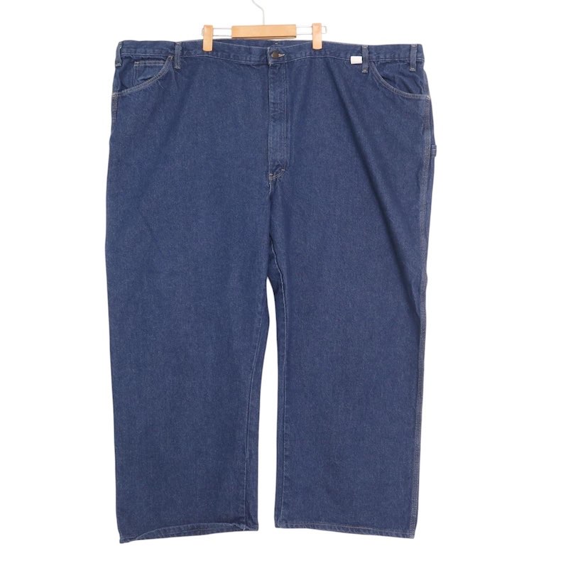 大きいサイズ メンズW58 ディッキーズ Dickies RU200RNB デニムペインターパンツ カーペンターパンツ ワークパンツ 実寸ウエスト148cm 股下：74cm ブルーデニム系 pc-0439 アメカジ ビンテージ オールド 古着 【中古】
