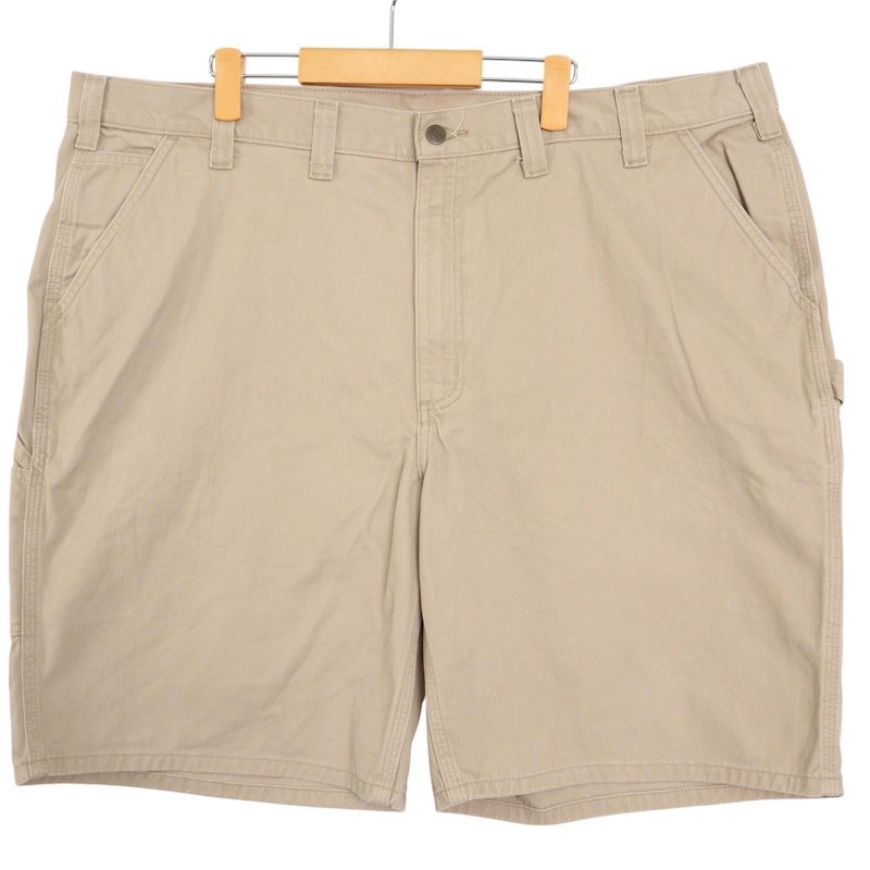 大きいサイズ メンズW46 カーハート ペインターショートパンツ Relaxed Fit カーキベージュ ウエスト実寸約119cm Carhartt 100245-285 ショーツ ハーパン ハーフパンツ アメリカ古着 USED hpc-0035 【中古】
