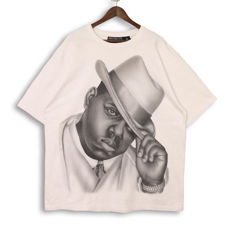 大きいサイズ メンズUS-XXLサイズ 00's BROOKLYN MINT クルーネック半袖プリントTシャツ ノトーリアスB.I.G. ホワイト 胸囲約132cm The Notorious BIG HIPHOP ギャングスタラップ アメリカ古着 USED hsc-0974n【中古】 12,705円