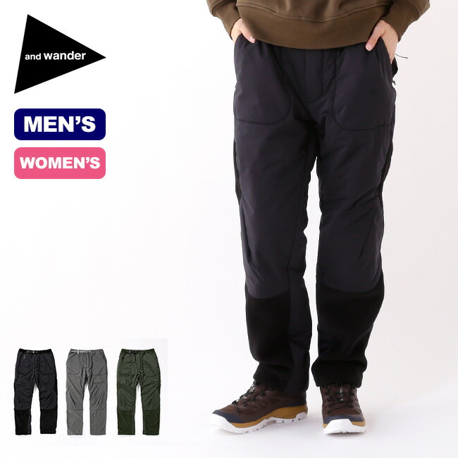 アンドワンダー トップフリースパンツ And フリース レディース Pants メンズ ウィメンズ ボトムス Top Wander キャンプ Fleece