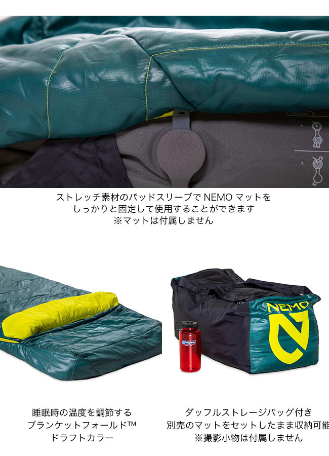 ニーモジャズNEMOJAZZXLNM-JAZ-XL寝袋スリーピングバッグ寝具キャンプアウトドアフェス