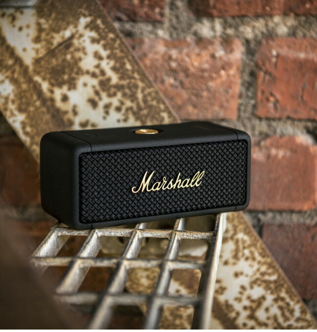 MARSHALL Emberton Black and Brass Bluetooth ワイヤレススピーカー 開店祝い