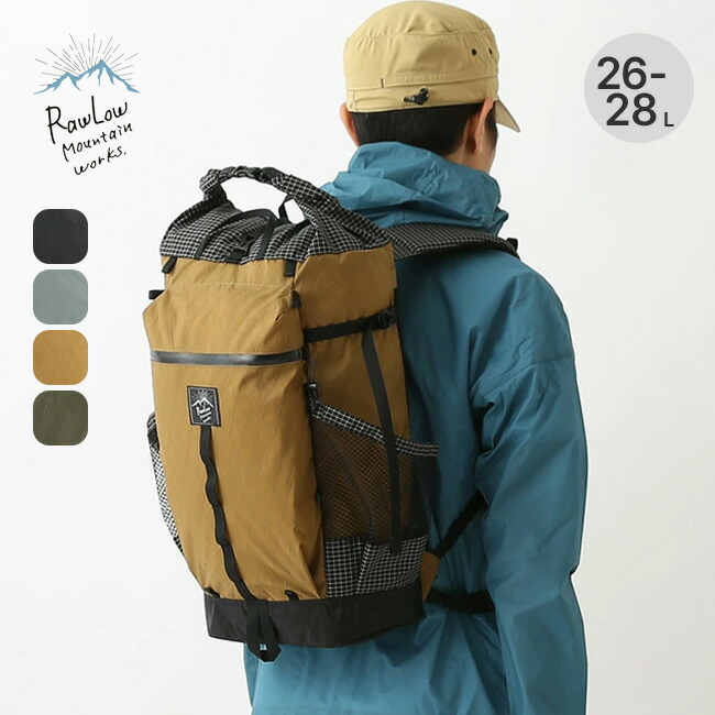 楽天市場】ロウロウマウンテンワークス バンビ RawLow Mountain Works Bambi リュック ザック バックパック 26L 28L  メンズ レディース 軽量 ロールトップ 登山 ハイキング 日帰り 山小屋泊 自転車 通勤 旅行 トラベル UL ウルトラライト おしゃれ キャンプ  アウトドア ...