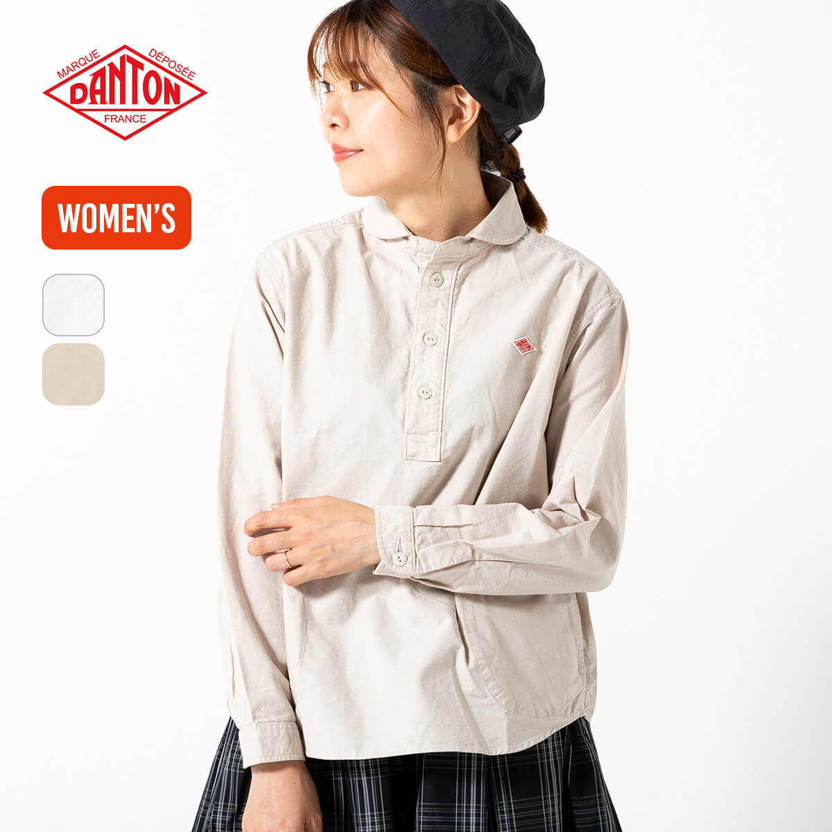 【セール】福袋/福箱ファッション通販 楽天市場】ダントン バンドカラーシャツL/S WOMEN'S DANTON トップス