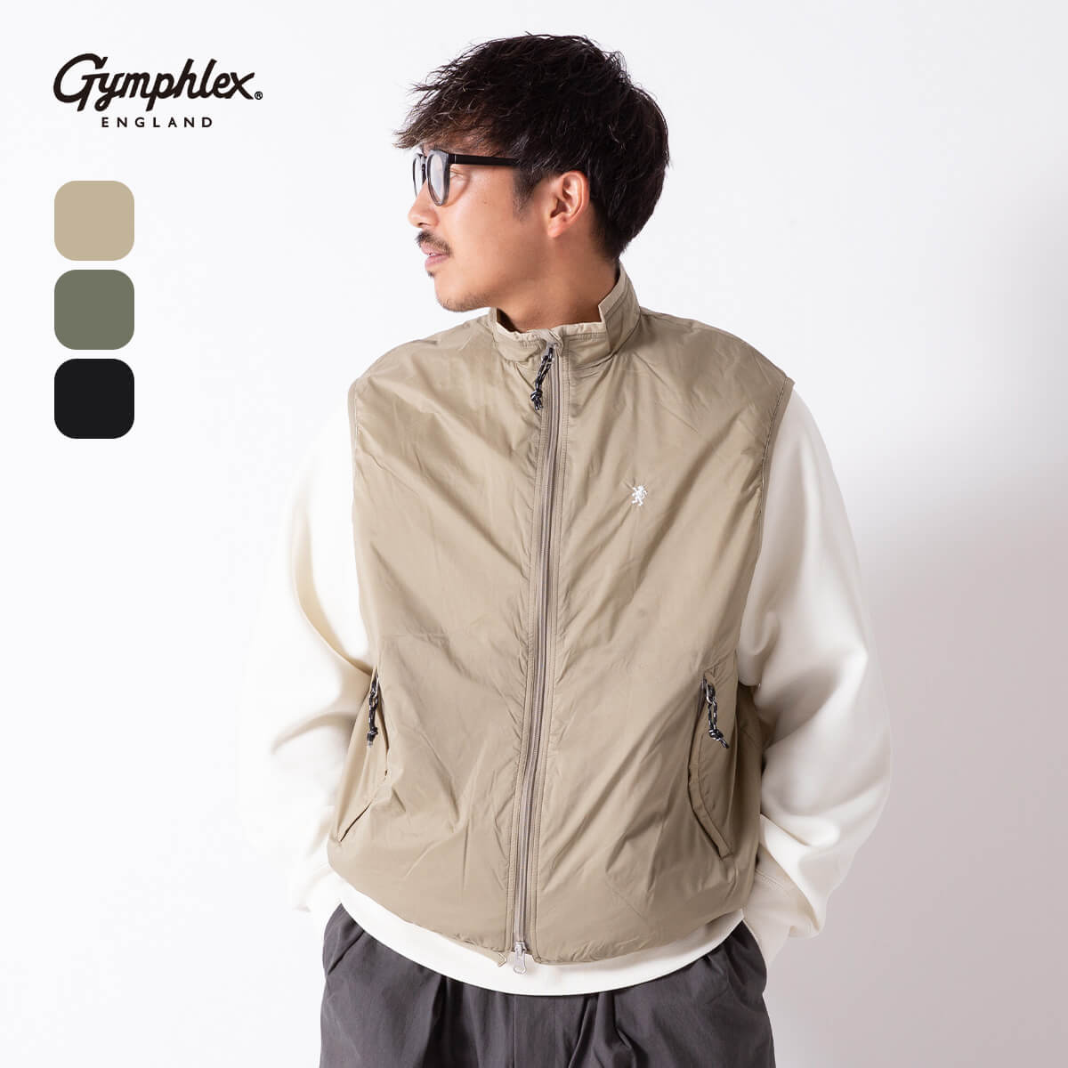 楽天市場】ジムフレックス ジップベスト メンズ Gymphlex ZIP VEST #GY