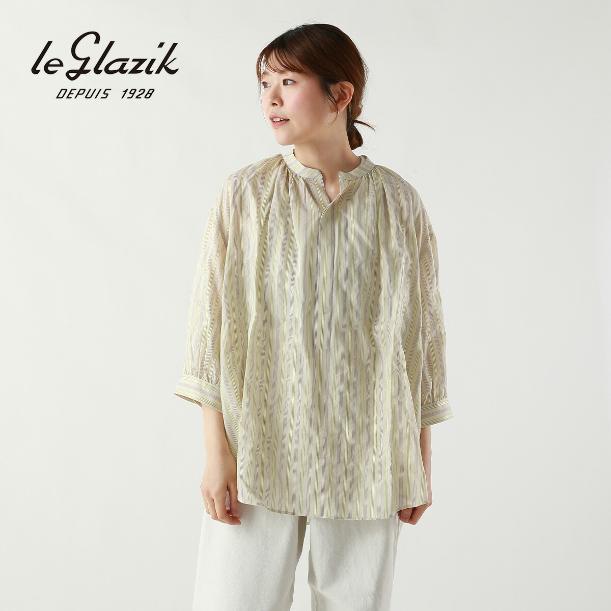 楽天市場】ルグラジック ギャザーネックブラウス LE GLAZIK