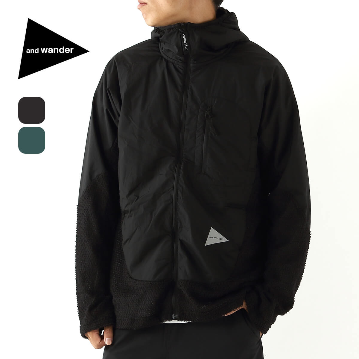 楽天市場】アンドワンダー アルファダイレクトf/zフーディ and wander