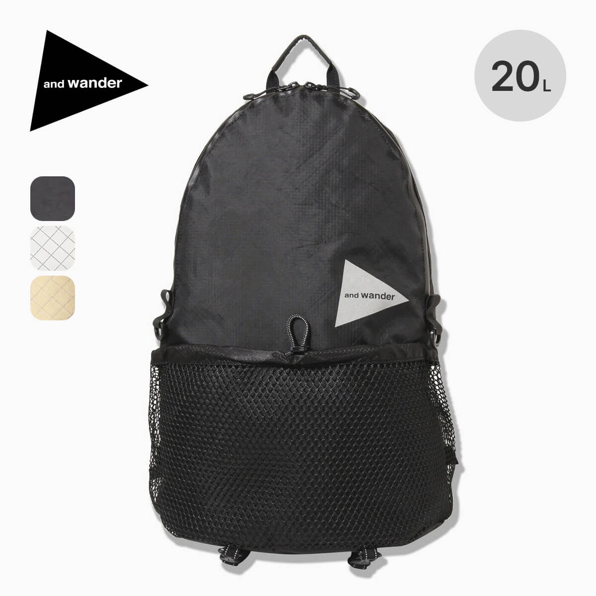 and wander ブラック リュック daypack waterproof daypack | and wander（アンドワンダー） ｜【公式