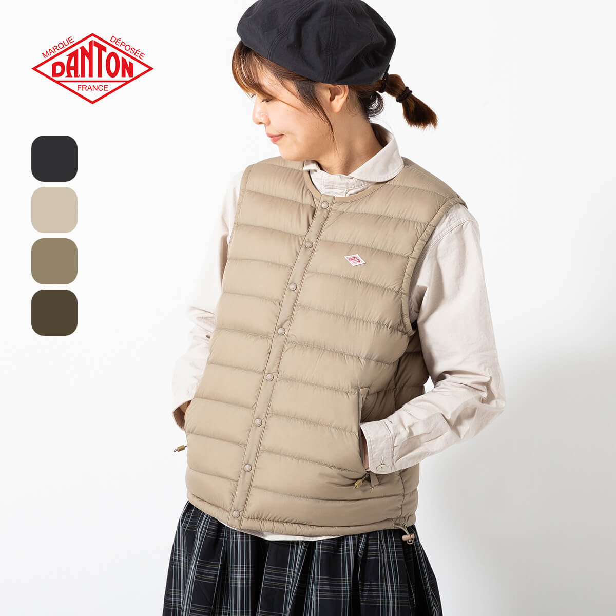 楽天市場】【正規取扱店】ダントン インナーダウンクルーネックベスト