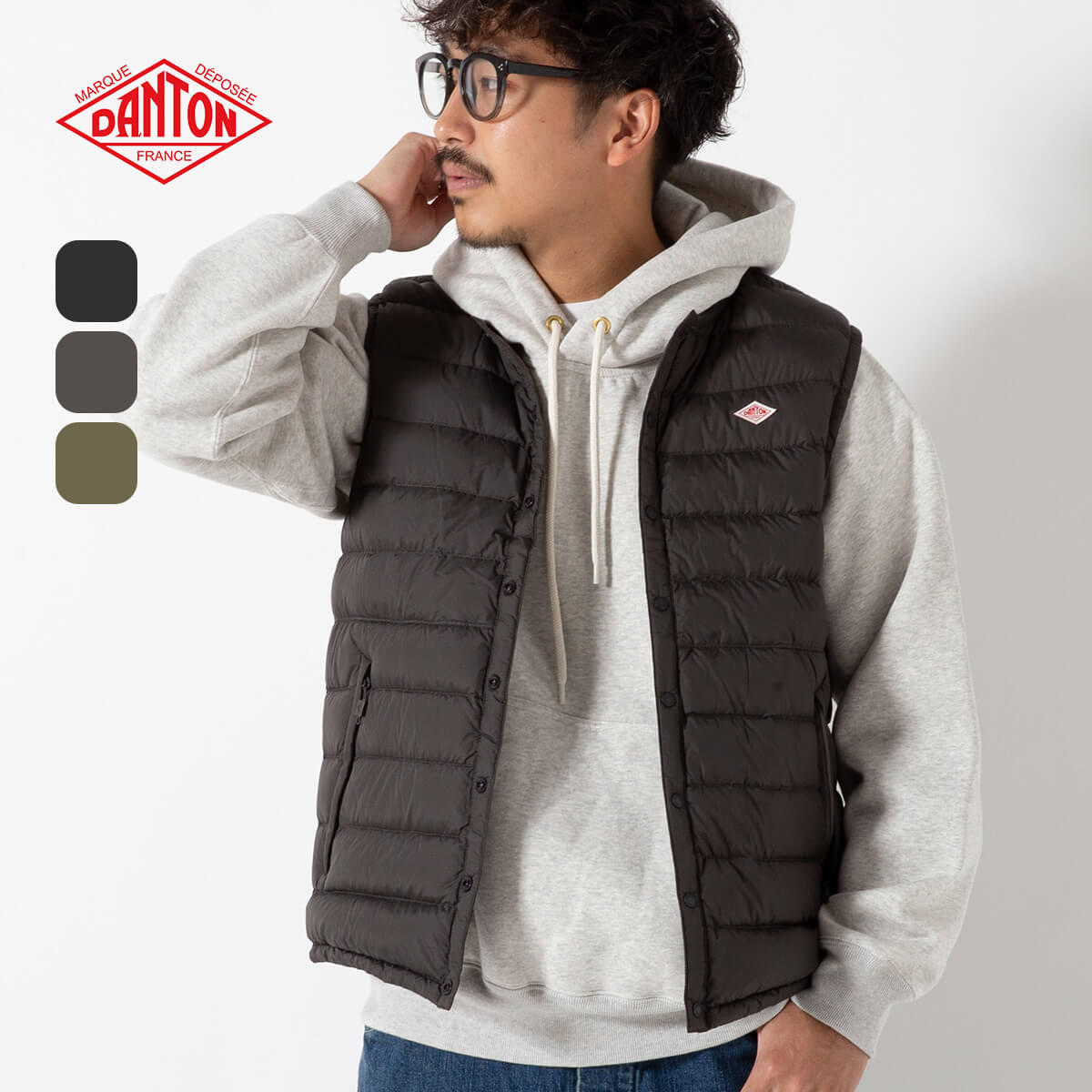 楽天市場】【正規取扱店】ダントン インナーダウンクルーネックベスト