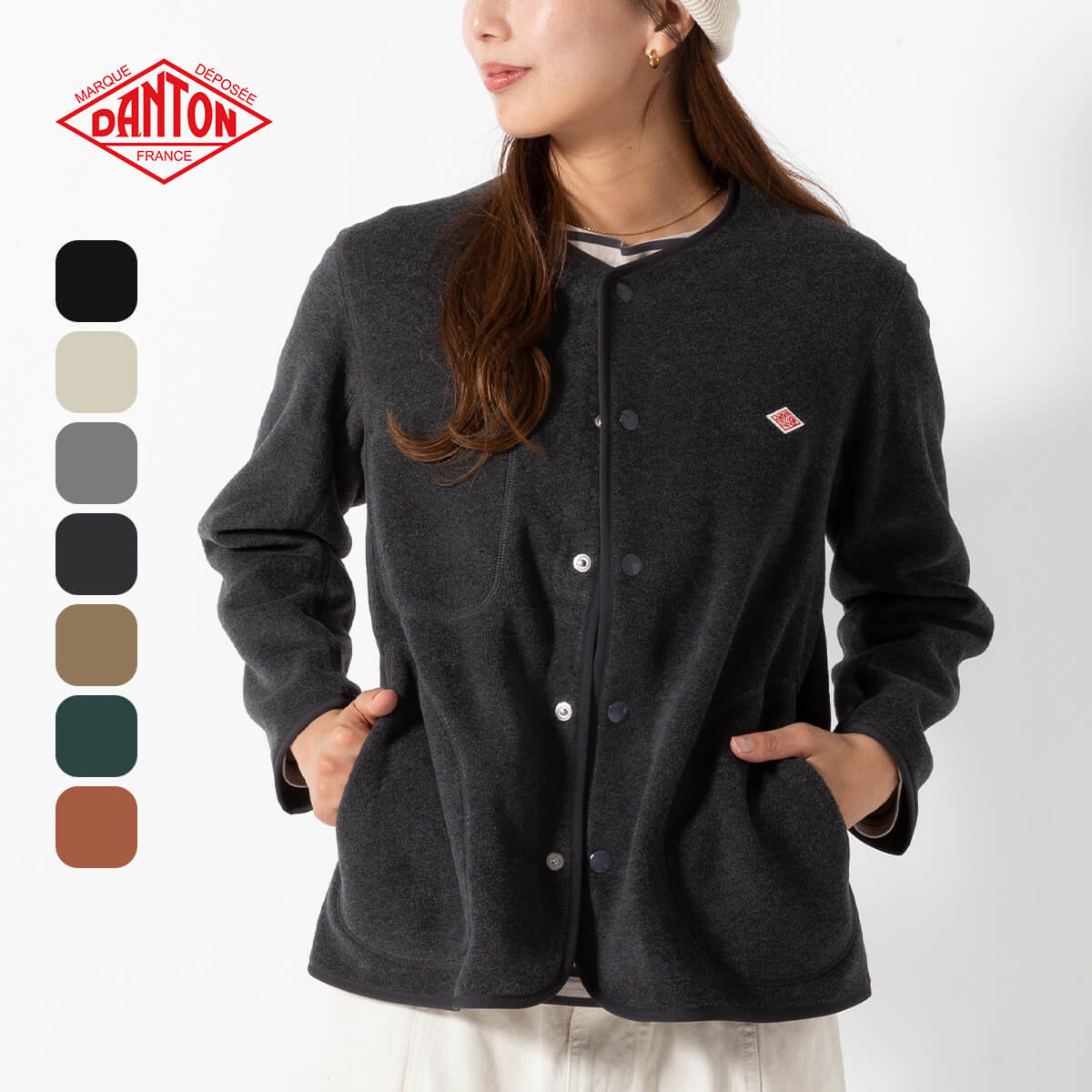 DANTON | フリース カラーレスベスト WOMEN Bshop｜DANTON | フリース カラーレスベスト WOMEN | Rakuten