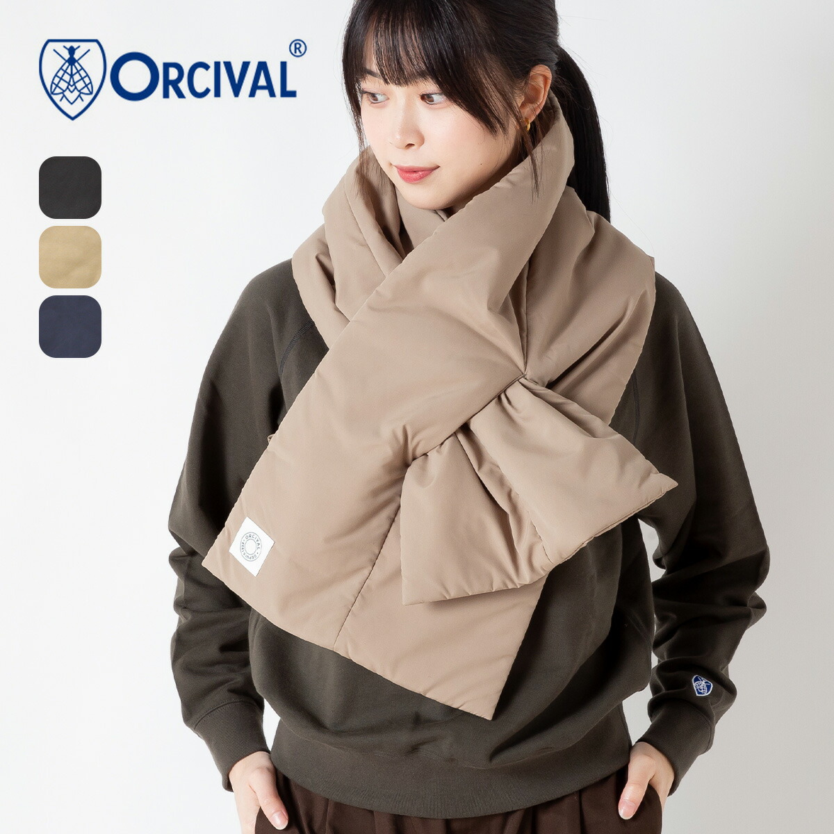 新品未使用！bbblllaaahhh SCARF FOR A COLD DAY 楽天市場】オーシバル パデッドスカーフ ブラッシュドタフタ ユニ