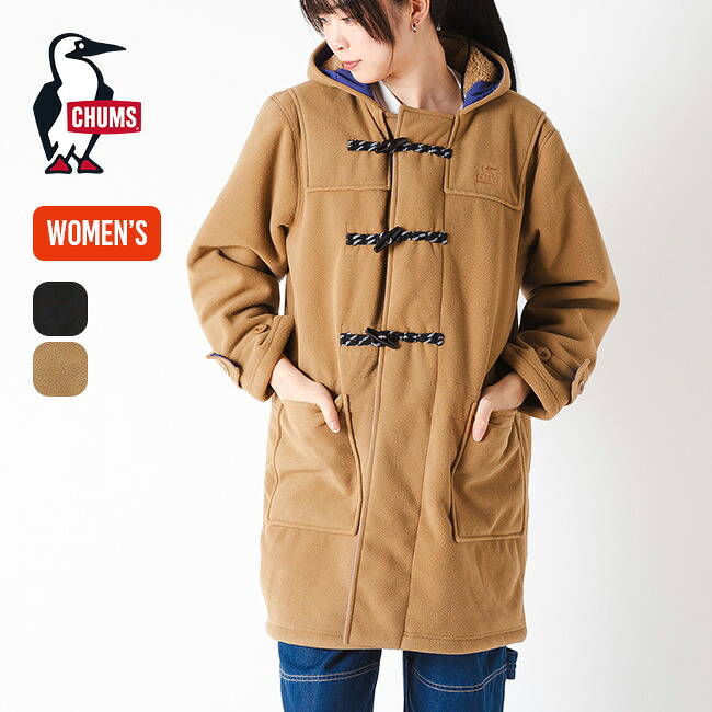 【SALE Max50%OFF】【ラスト1点】チャムス ボンディングフリースダッフルコート【ウィメンズ】 CHUMS Bonding Fleece Duffle Coat レディース CH14-1477 アウター フリースジャケット ロングコート おしゃれ キャンプ アウトドア