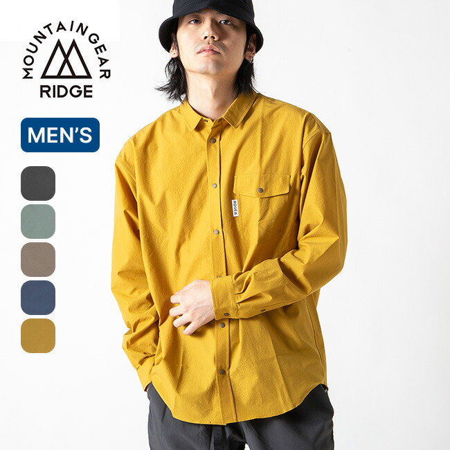 【SALE 10%OFF】リッジマウンテンギア ベーシックロングスリーブシャツ メンズ RIDGE MOUNTAIN GEAR Basic Long Sleeve Shirt 長袖 ロングスリーブ トップス 羽織り おしゃれ キャンプ アウトドア