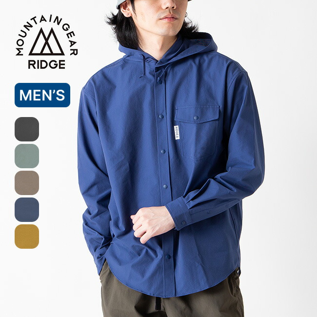 リッジマウンテンギア フーデッドロングスリーブシャツ メンズ RIDGE MOUNTAIN GEAR Hooded Long Sleeve Shirt トップス フーディ アウター 羽織り フェス おしゃれ キャンプ アウトドア