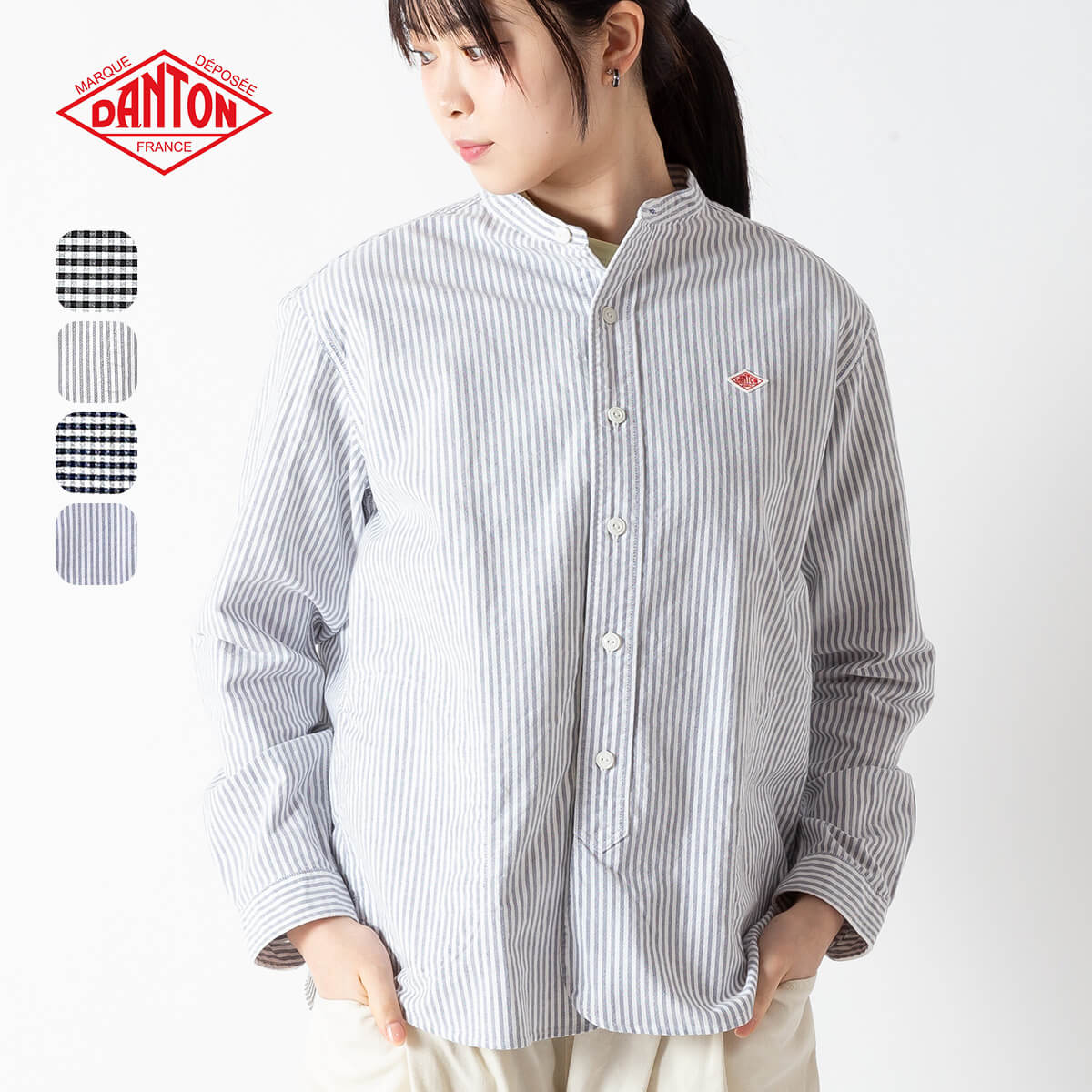 楽天市場】【正規取扱店】 ダントン バンドカラーシャツL/S