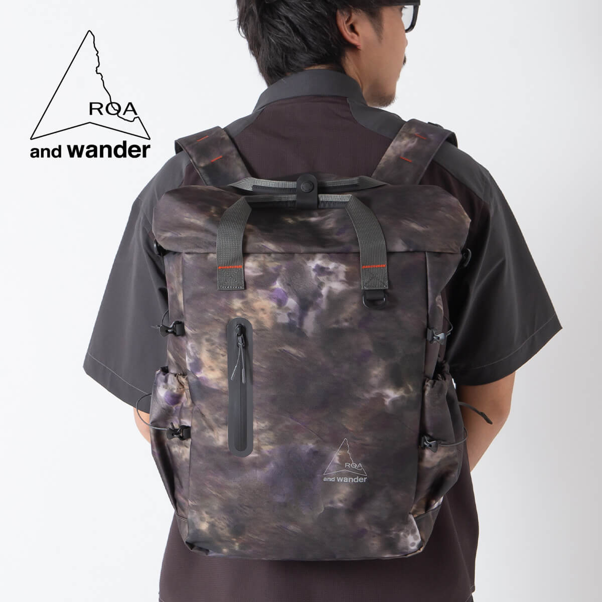 ロア×アンドワンダー 2ウェイトートバッグ ROA × and wander 2way tote bag camouflage 5746985522 バッグ バックパック リュック おしゃれ キャンプ アウトドア