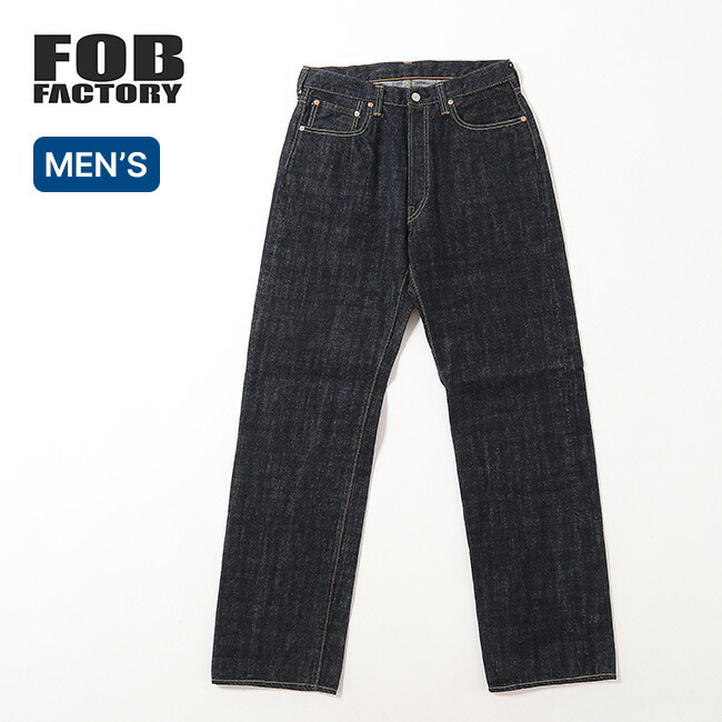 エフオービーファクトリー セルビッチストレート5P FOB FACTORY selvedge straight 5P メンズ F143 デニム ロングパンツ ボトムス フェス おしゃれ キャンプ アウトドア
