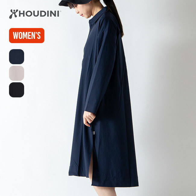 フーディニ ルートシャツドレス2【ウィメンズ】 HOUDINI Ws Route Shirt Dress II レディース 860068 ワンピース シャツワンピ ロングシャツ フェス 旅行 トラベル おしゃれ キャンプ アウトドア