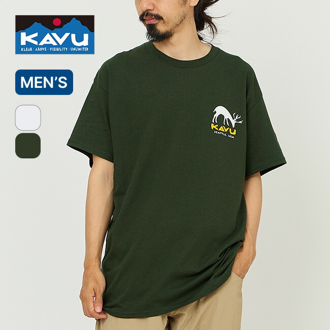 カブー ディア2C Tee KAVU メンズ 19822488 Tシャツ トップス 半袖 ショートスリーブ イラスト 鹿 シカ おしゃれ キャンプ アウトドア