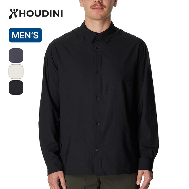 フーディニ シンビオベースシャツ メンズ HOUDINI Symbio Base Shirt 860058 トップス カジュアルシャツ ロングスリーブ 長袖 通勤 通学 旅行 トラベル 軽量 シンプル おしゃれ キャンプ アウトドア