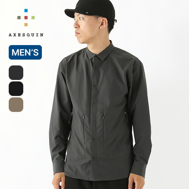 【SALE Max30%OFF】アクシーズクイン L/Sベンチレーションシャツ AXESQUIN L/S Ventilation Shirt メンズ 011188 通気性 長袖 ロングスリーブ カットソー トップス おしゃれ キャンプ アウトドア|OutdoorStyle サンデーマウンテン