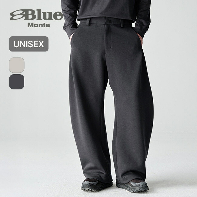 ブルーモンテ ワイドカーブスウェットパンツ BLUE MONTE Wide curved sweatpants ユニセックス メンズ ウィメンズ レディース NLBLACK002 ボトムス 長ズボン シンプル タウンユース 旅行 トラベル おしゃれ キャンプ アウトドア 9,870円