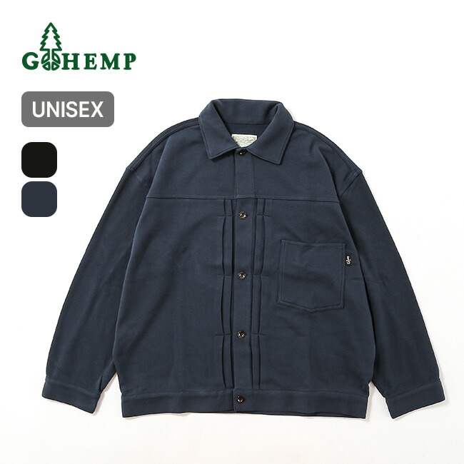 ゴーヘンプ プリーツジージャン GOHEMP メンズ レディース ユニセックス GHJ6176PGM アウター 羽織り トップス ジャケット Gジャン おしゃれ キャンプ アウトドア