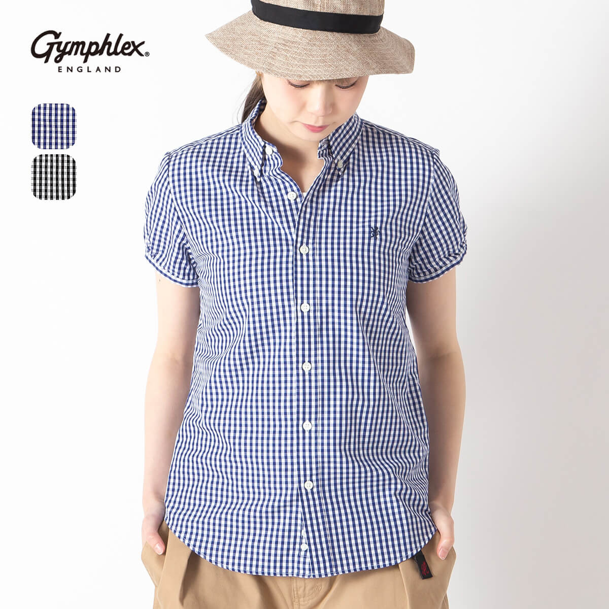 ジムフレックス フレンチスリーブシャツ 100/2ギンガム 【ウィメンズ】 Gymphlex FRENCH SLEEVE SHIRT レディース #GY-B0242 MGG 半袖 ショートスリーブ カットソー トップス おしゃれ キャンプ アウトドア｜OutdoorStyle サンデーマウンテン
