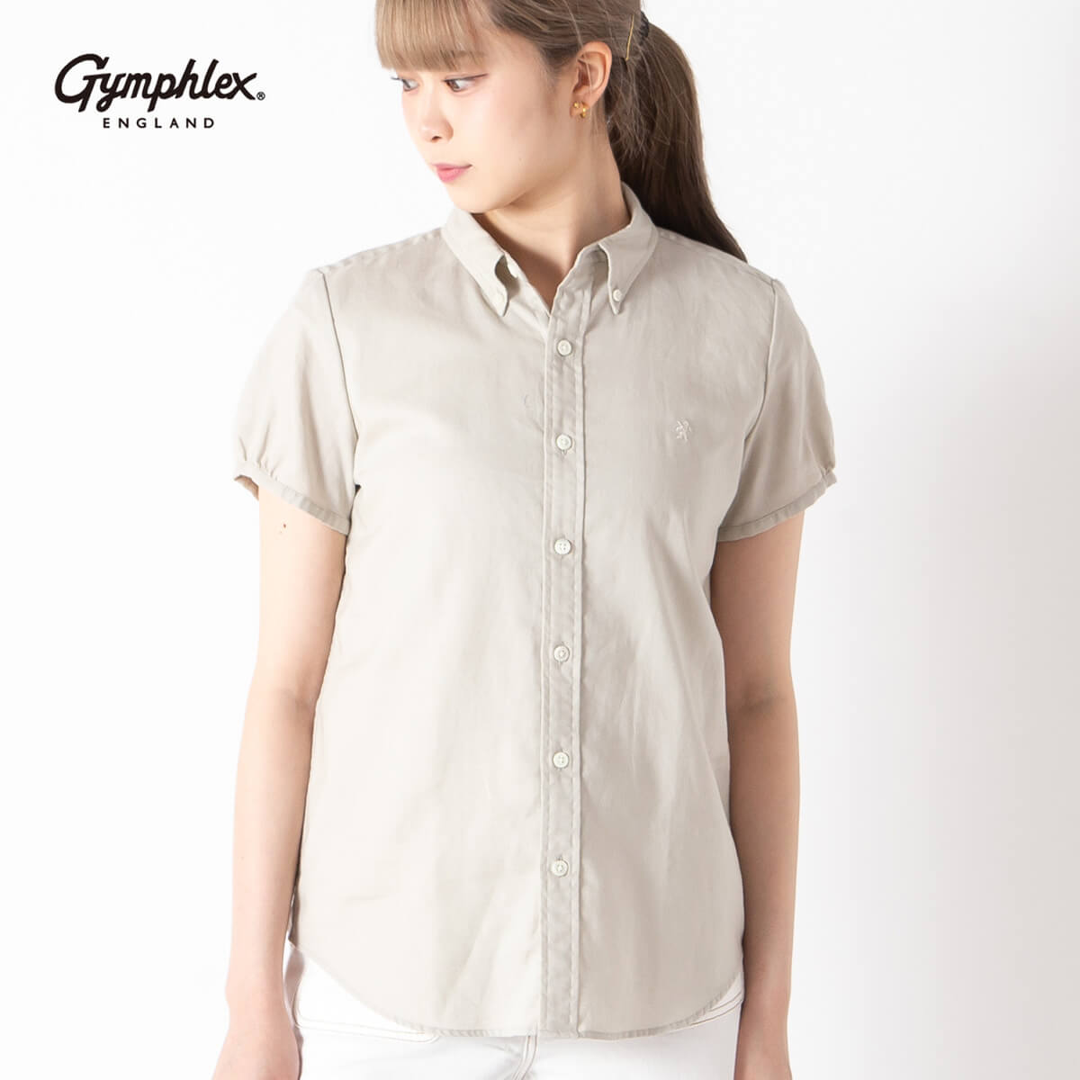 ジムフレックス フレンチスリーブシャツ リネンポリエステルクロス【ウィメンズ】 Gymphlex FRENCH SLEEVE SHIRT レディース #GY-B0242 LIP 半袖 トップス ショートスリーブ カジュアル おしゃれ キャンプ アウトドア